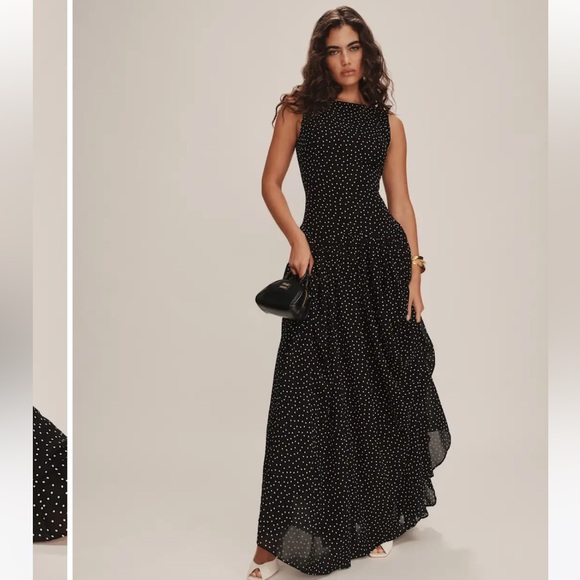 Brand new! Reformation Camella Dress Black - Size 4 - Picture 5 of 7